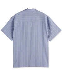 Scotch & Soda Men's Relaxed Fit Short Sleeve Tonal Striped Button-Front Pocket Shirt