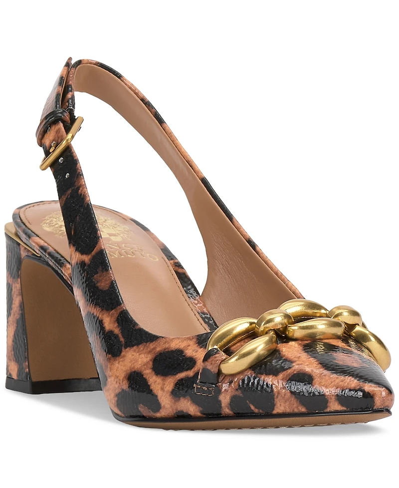 Vince Camuto Women's Hamden-o Chain Slingback Pumps