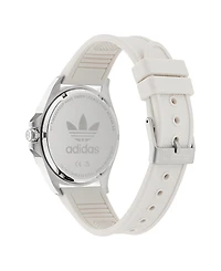 adidas Unisex Analog White Silicone Watch, 40mm