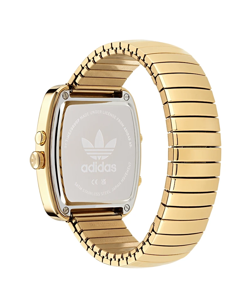 adidas Unisex Analog Gold-Tone Stainless Steel Watch, 37mm