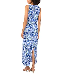 Vince Camuto Women's Paisley-Print Sleeveless Keyhole-Back Crewneck Maxi Dress