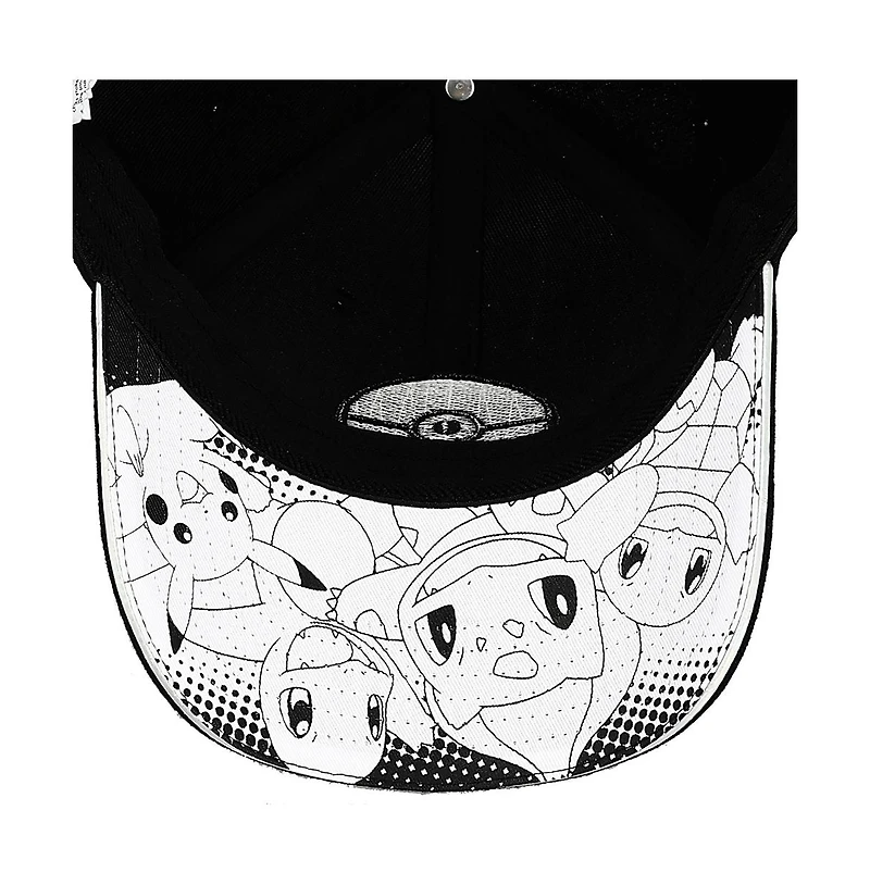 Pokemon Men's Pokemon Adult Holographic Pu Pokeball Black Elite Flex Hat…