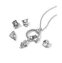 Pandora Sterling Silver Pave Sparkling Owl Charms