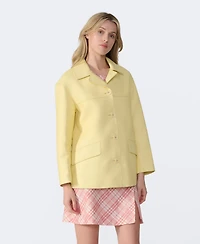 Furniq Uk Women's Mid-Length Leather Jacket, Created for Macy s