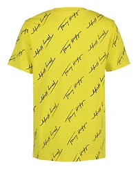 Tommy Hilfiger Toddler and Little Boys Angled Script Print Short Sleeve T-Shirt