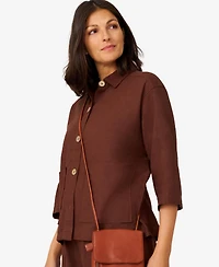 Cable & Gauge Women's Patch Pocket Linen Blend Jacket