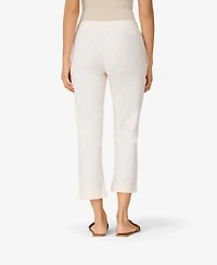 Cable & Gauge Women's Linen Blend Crop Pant