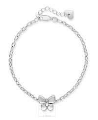 Devata Butterfly Chain Bracelet in Sterling Silver, 7.0 in adj to 8.0 in