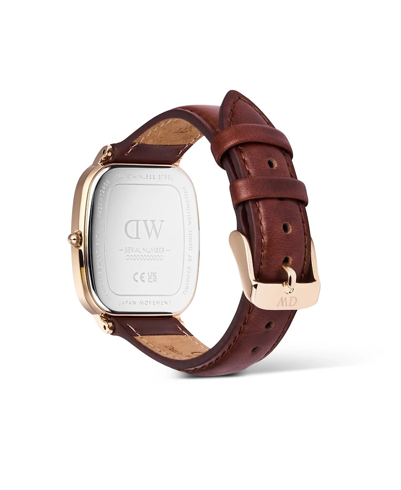 Daniel Wellington Men's Analog Brown Leather Watch, 32mm
