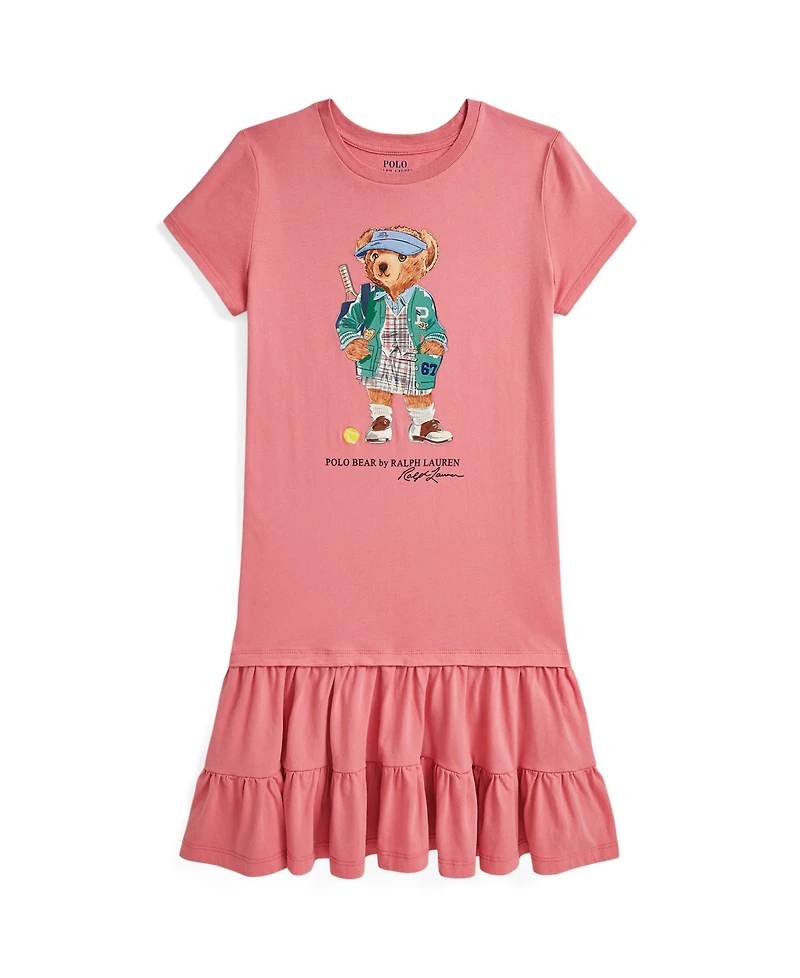 Polo Ralph Lauren Big Girls Bear Tiered Jersey Dress