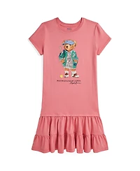 Polo Ralph Lauren Big Girls Bear Tiered Jersey Dress