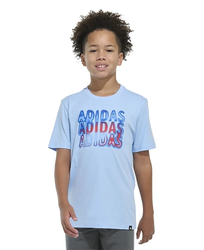 adidas Big Boys Short Sleeve Heat Map Lineage T-Shirt
