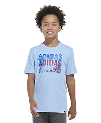 adidas Big Boys Short Sleeve Heat Map Lineage T-Shirt