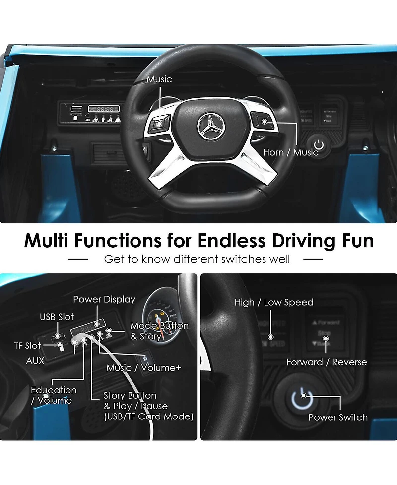 12V Licensed Mercedes-Benz Kids Ride-On Car