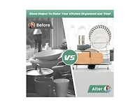 2-Tier Detachable Dish Rack with Drainboard and 360-Degree Swivel Spout – Space-Saving Kitchen Drying Rack with Rotating Spout