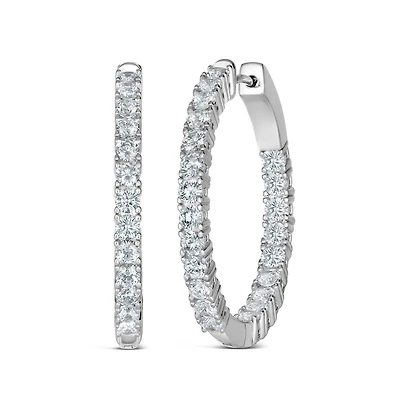 Anna Zuckerman Inside Out 1.50tcw Cz Crystalline Hoops