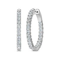 Anna Zuckerman Inside Out 1.50tcw Cz Crystalline Hoops