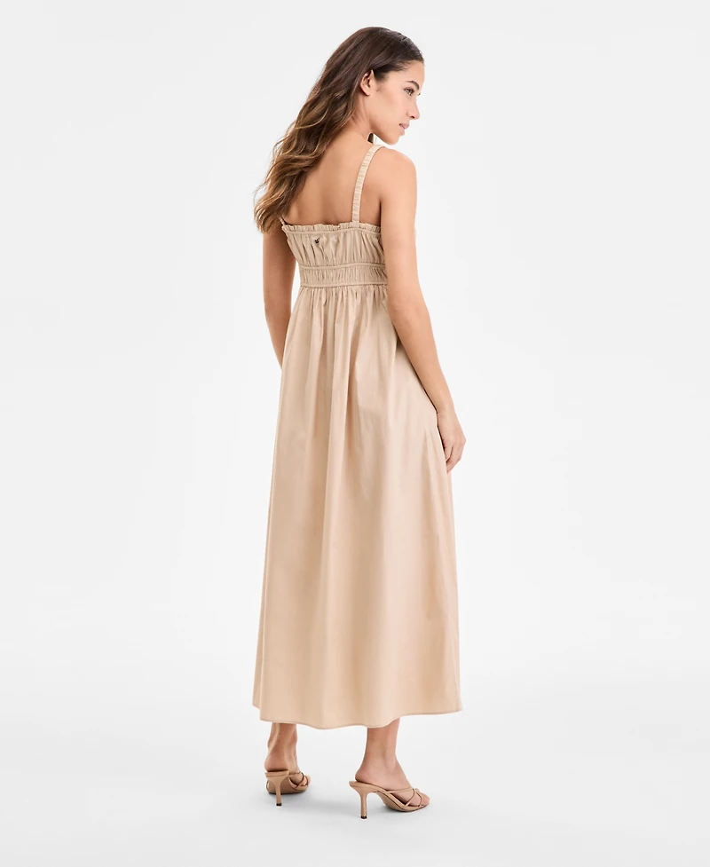 Boss Orange Women's Cotton Sweetheart-Neck Maxi Dress