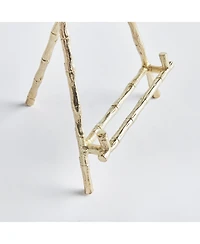 10.5" Baldwin Premium Gold Finish Bamboo Decorative Small Cookbook Art Picture Frame Luxury Easel Holder