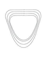 Bling Jewelry Set of 4 Thin Minimalist Stainless Steel Saturn Chain Necklace 18. 20, 24 & 30 Inch