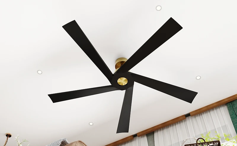 62-In Ceiling Fan with Remote Control, Reversible Dc Motor, Solid Wood,No Noise