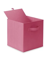 Casafield Set of 6 Fabric Storage Cube Bins, Red