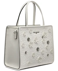 Karl Lagerfeld Paris Maybelle Satchel with Floral Pins
