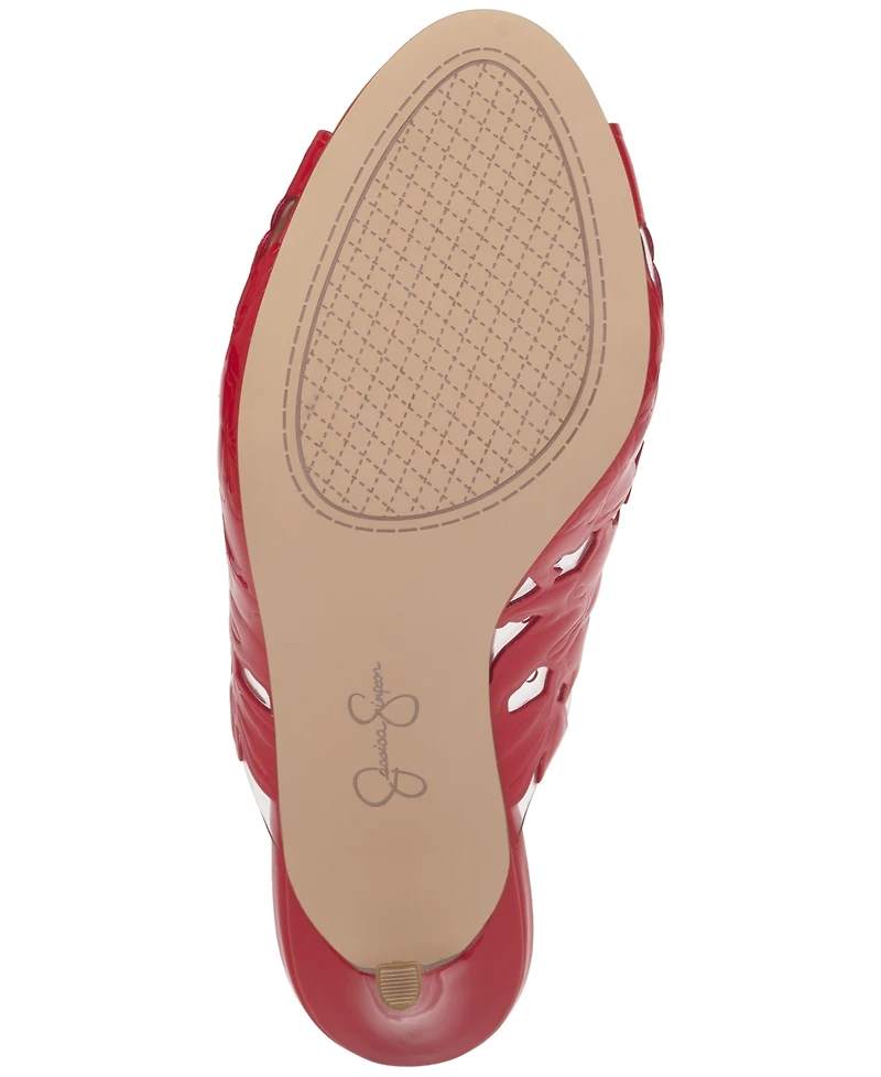 Jessica Simpson Women's Justera Cutout Floral Mules