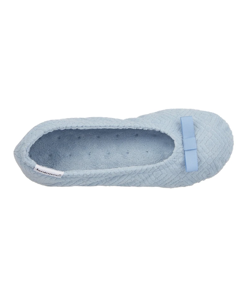 Isotoner Signature Women's Gemma Microterry Ballerina Slippers