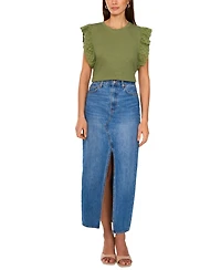 Vince Camuto Women's Cotton Eyelet-Lace Trim Tank Top