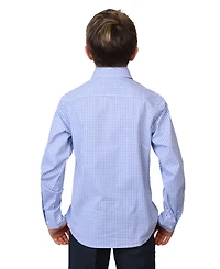 Tailorbyrd Big Boys Signature Gingham Long Sleeve Shirt