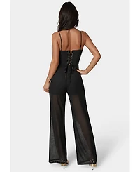 Bebe Women's Ombre Embellished Jumpsuit