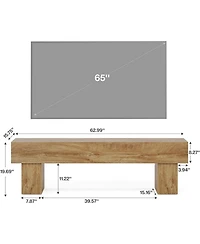 Tribesigns 63" Tv Stand, Farmhouse Entertainment Center, Low Tv Console Table for Living Room, Long Media Console Television Stands for 55/60/65