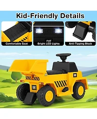 6V Electric Licensed Caterpillar Construction Vehicle with One-Button Start
