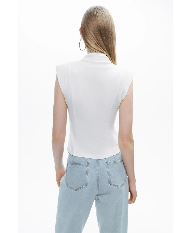 Nocturne Women's Zipper Design Blouse