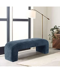 47" Velvet Upholstered Waterfall Bench, Modern Bed Bench for Living Room or Entryway-Maison Boucle