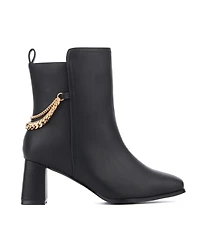 Fashion To Figure Women's Maire Bootie with chain- Wide width