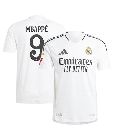 Adidas Men's Kylian Mbappe White Real Madrid 2024/25 Home Authentic Player Jersey
