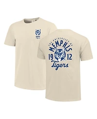 Image One Men's Cream Memphis Tigers Comfort Colors Mascot Overlay T-Shirt