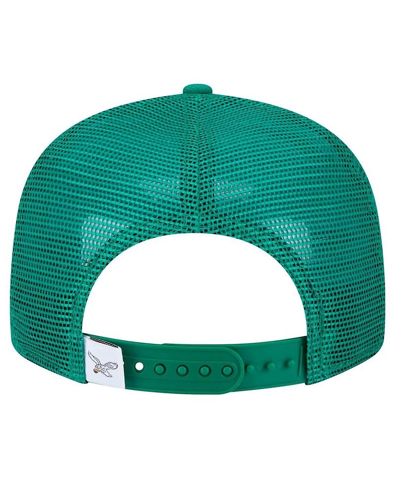 New Era Big Boys and Girls Kelly Green Philadelphia Eagles Main Trucker Snapback Hat