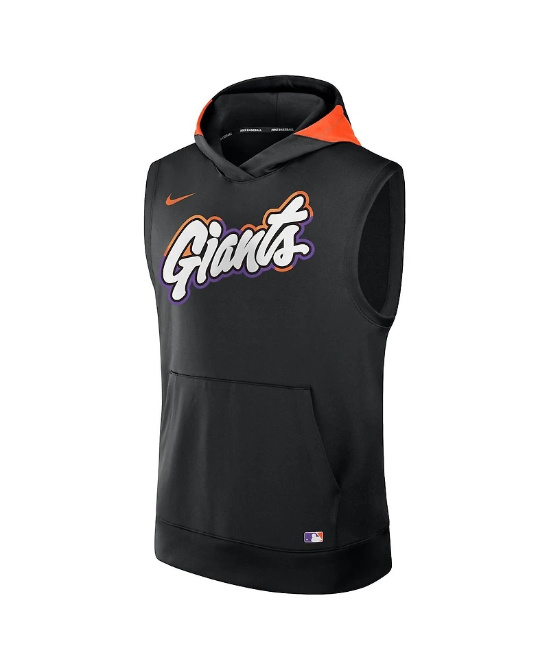 Nike Men's Black San Francisco Giants 2025 City Connect Performance Sleeveless Pullover Hoodie