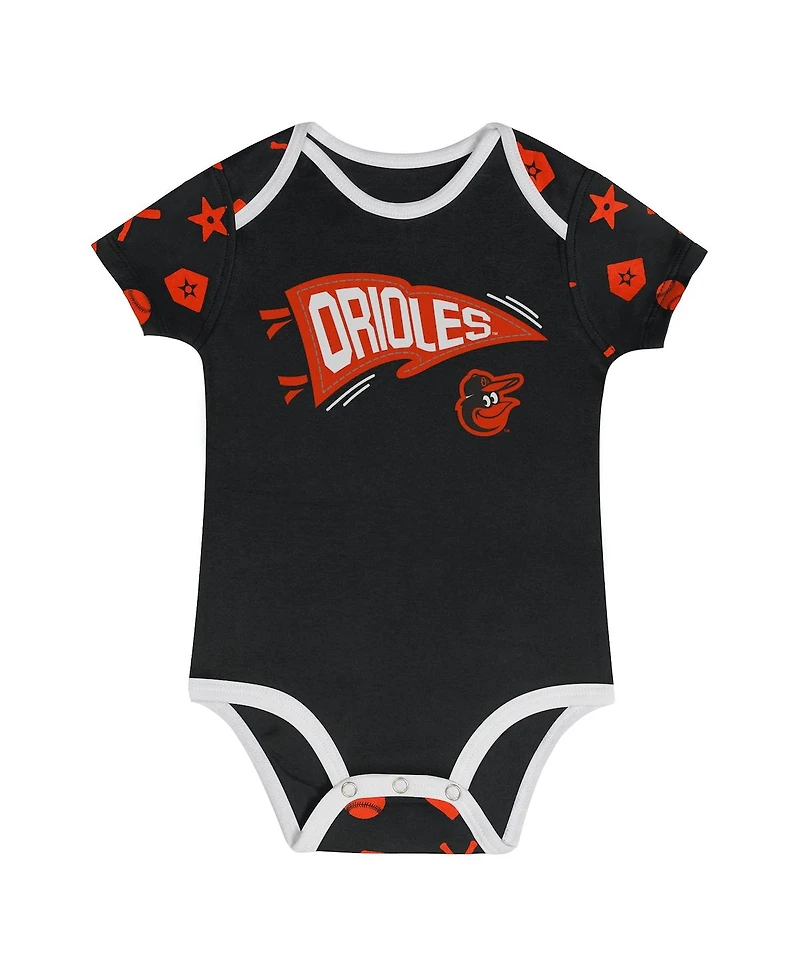 Outerstuff Infant 2-Piece Black Baltimore Orioles On Deck Diaper Cover Set