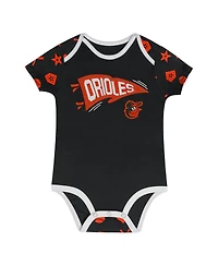 Outerstuff Infant 2-Piece Black Baltimore Orioles On Deck Diaper Cover Set