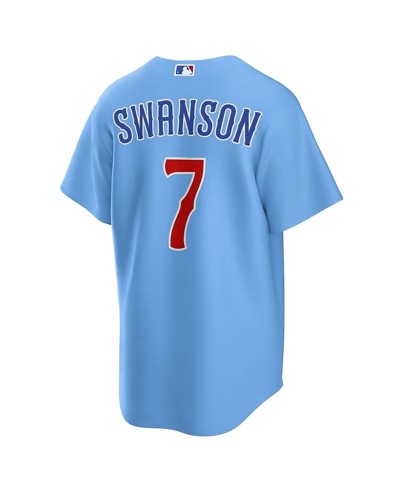 Nike Men's Dansby Swanson Blue Chicago Cubs 2nd Alternate Replica Player Jersey
