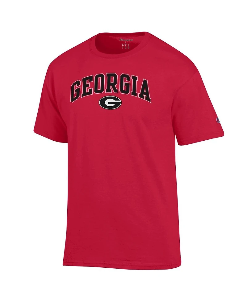 Champion Men's Red Georgia Bulldogs Arch Over Logo T-Shirt