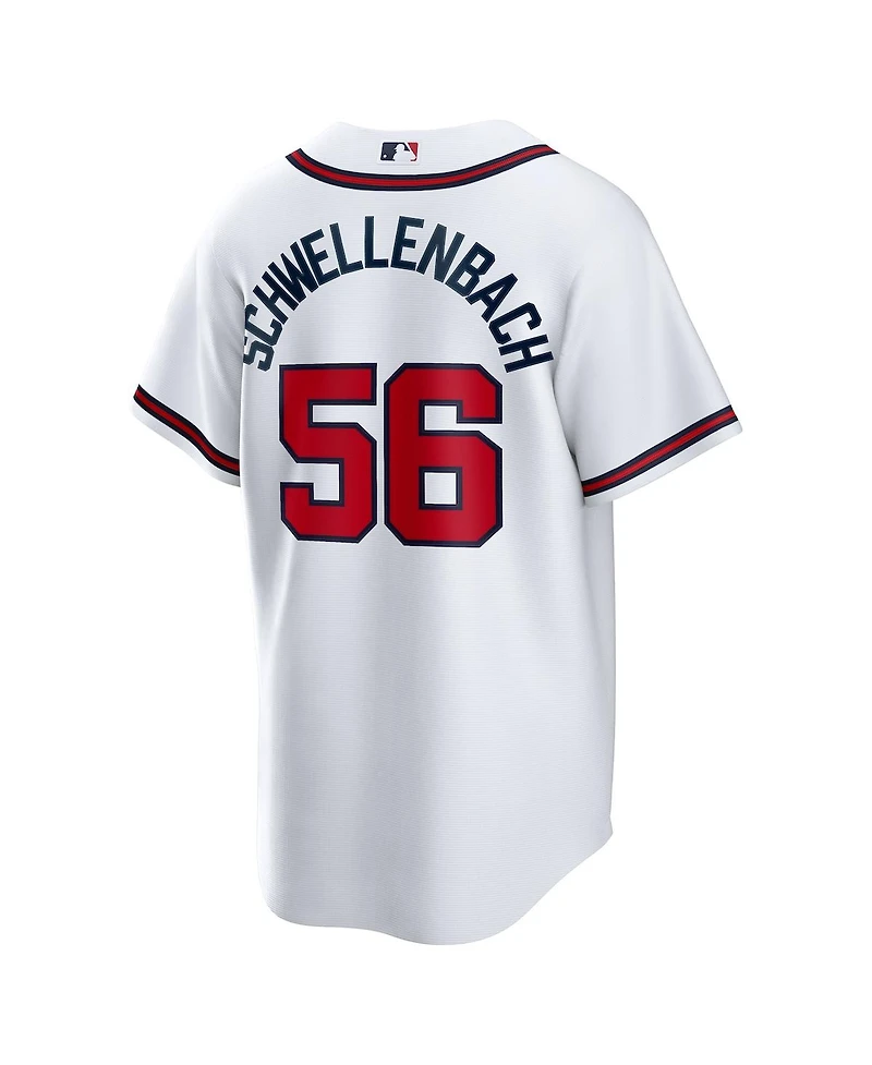 Nike Men's Spencer Schwellenbach White Atlanta Braves Home Replica Jersey