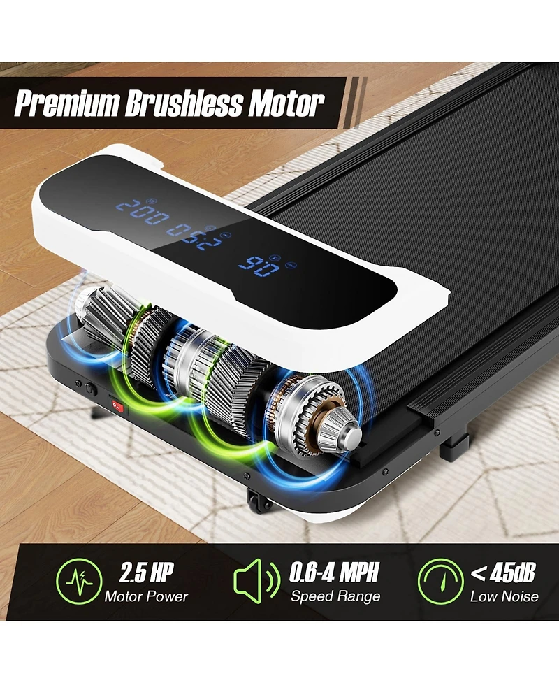 2.5HP Under Desk Treadmill with Remote Control and 3 Countdown Modes
