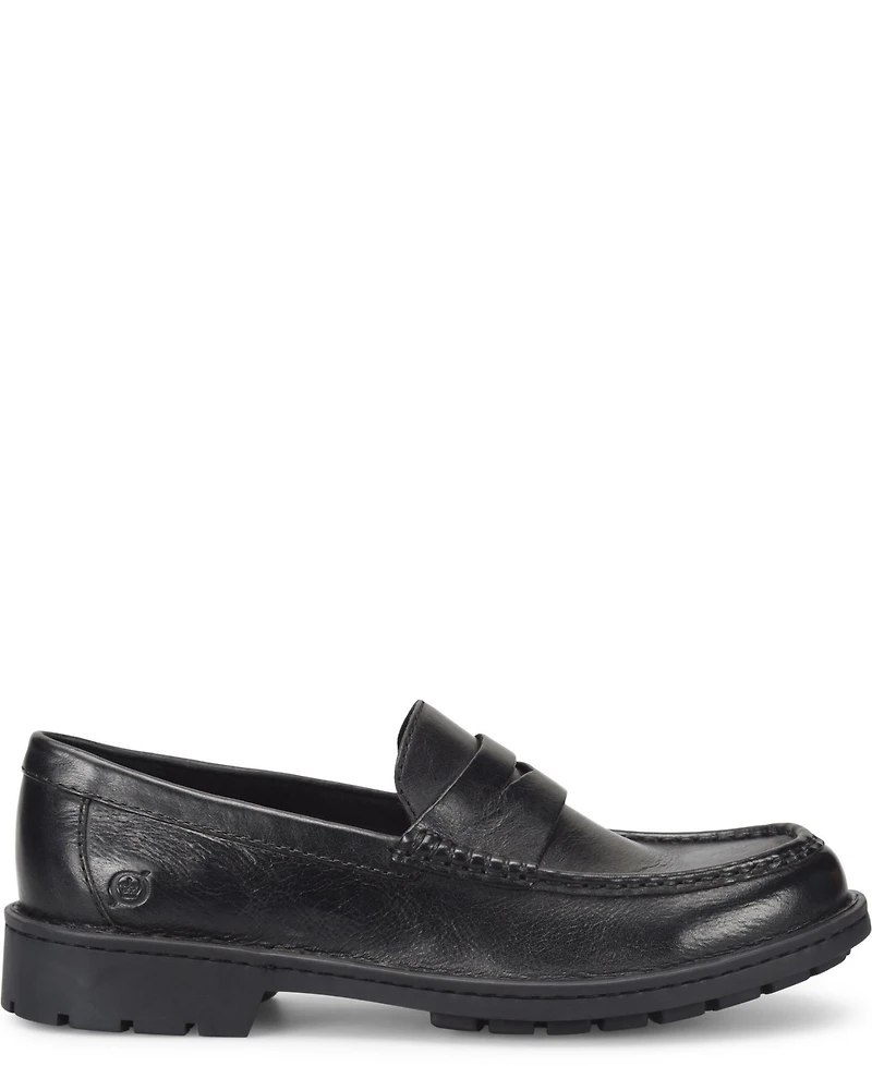 Born Men's Langley Leather Slip On Penny Loafers