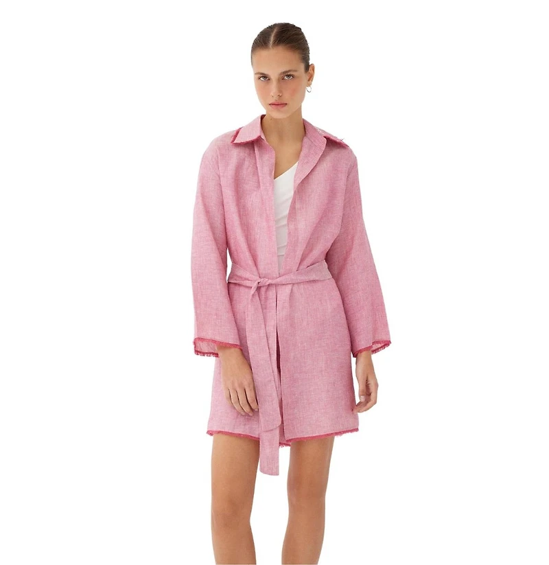 Labeca London Women Blake Short Linen Mini Kaftan