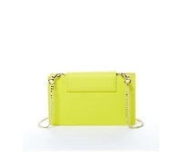 Susu Bright Yellow Mini Crossbody Purse Chain Strap Leather Wristlet Women's Handbag
